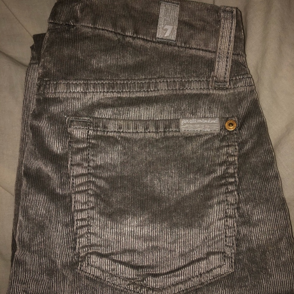 7 for all Mankind Silver Skinny Jeans
